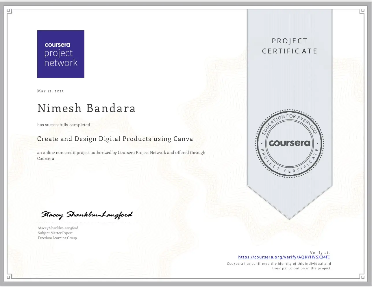 Certificate 9